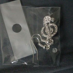 Music note earrings.